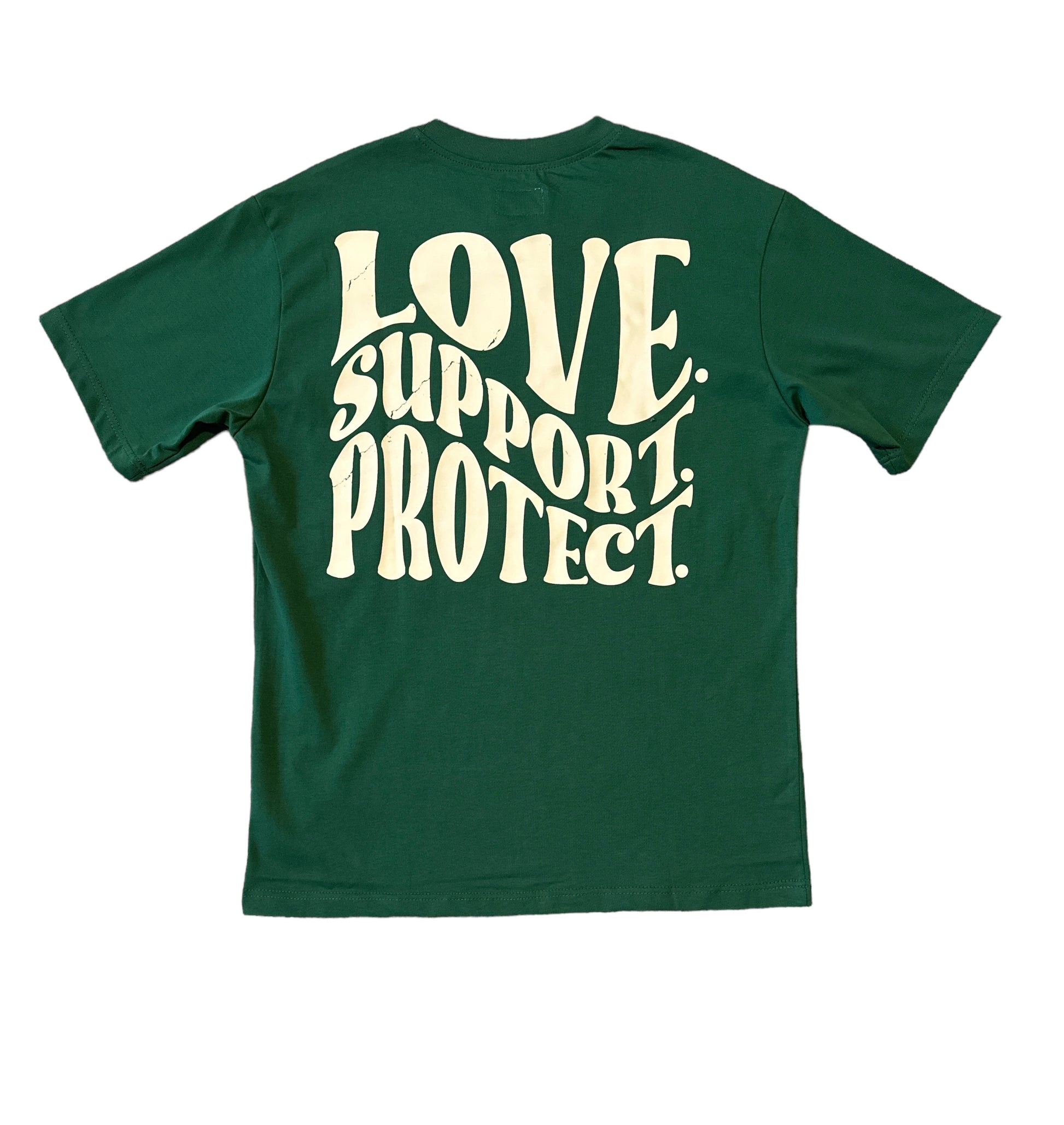 Green i am dad. t-shirt with distressed back print