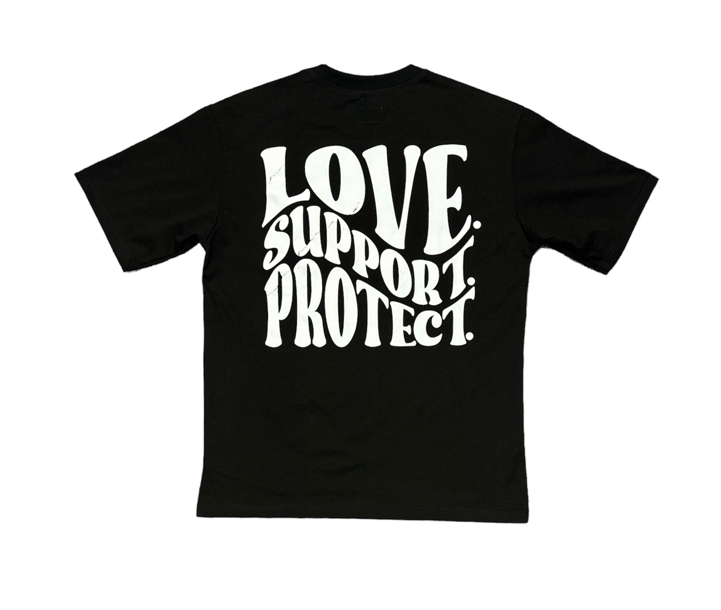 Black i am dad. t-shirt with distressed back print