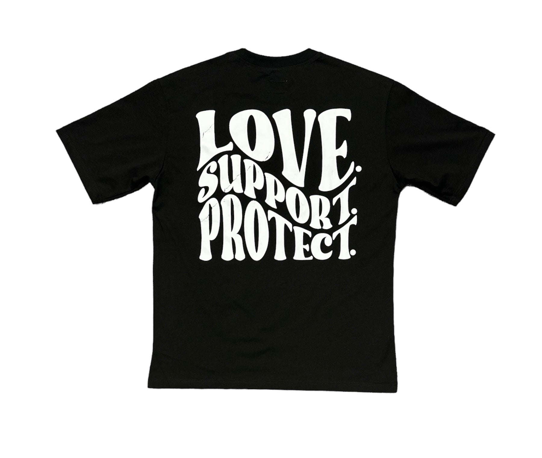 Black i am dad. t-shirt with distressed back print