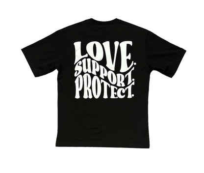 Black i am dad. t-shirt with distressed back print