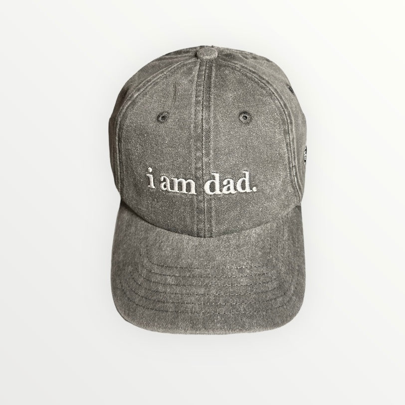 Vintage black i am dad. embroidered dad hat