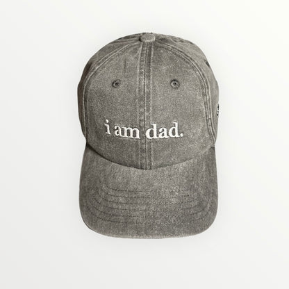 Vintage black i am dad. embroidered dad hat