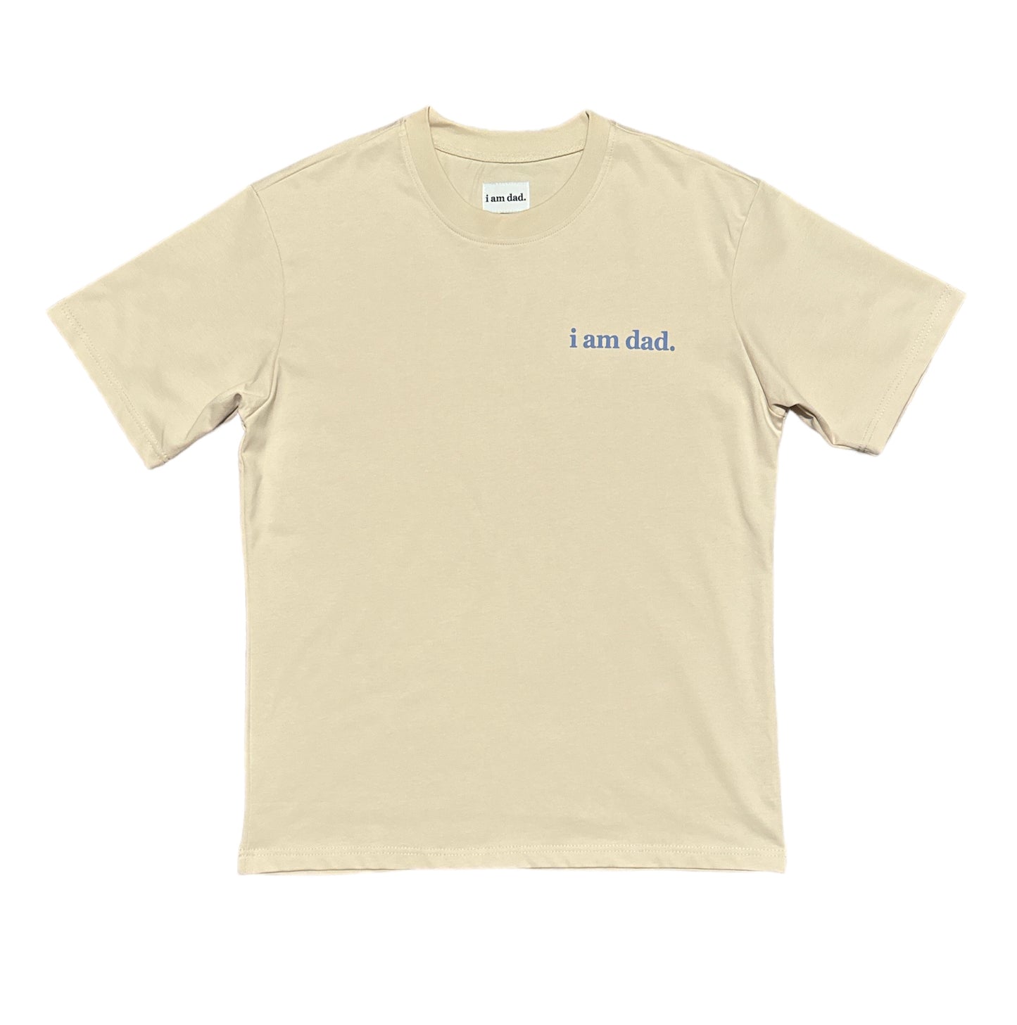 Blue i am dad. t-shirt with distressed back print